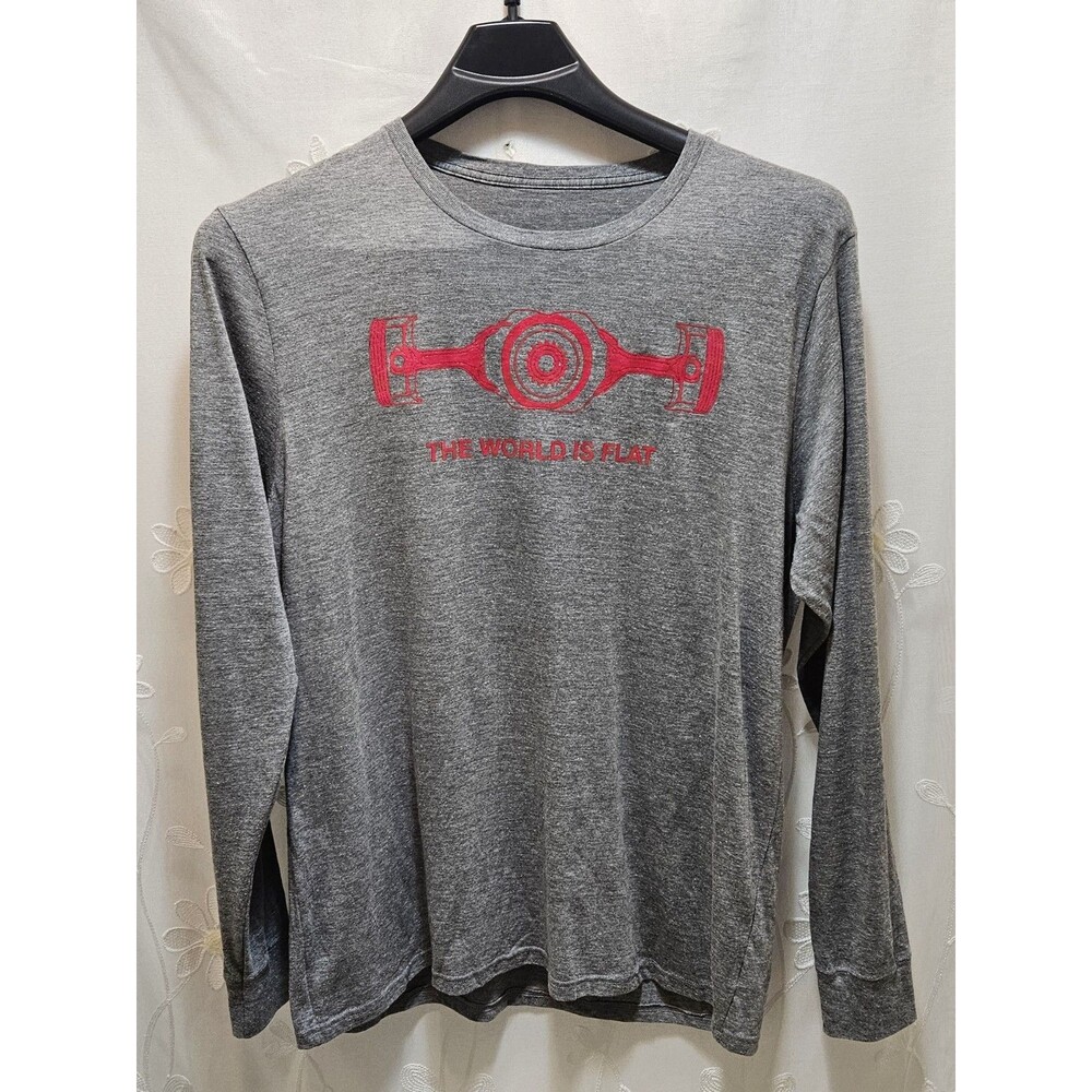 Subaru Unisex XL Gray Shirt The World Is Flat Impreza JDM Retro Streetwear Gear